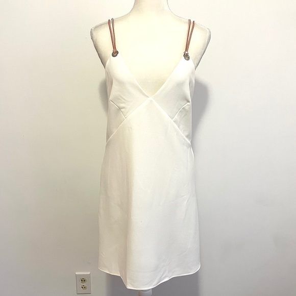 Zara rainbow rope strap white dress medium - Picture 2 of 9